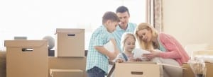 Family settling home essentials